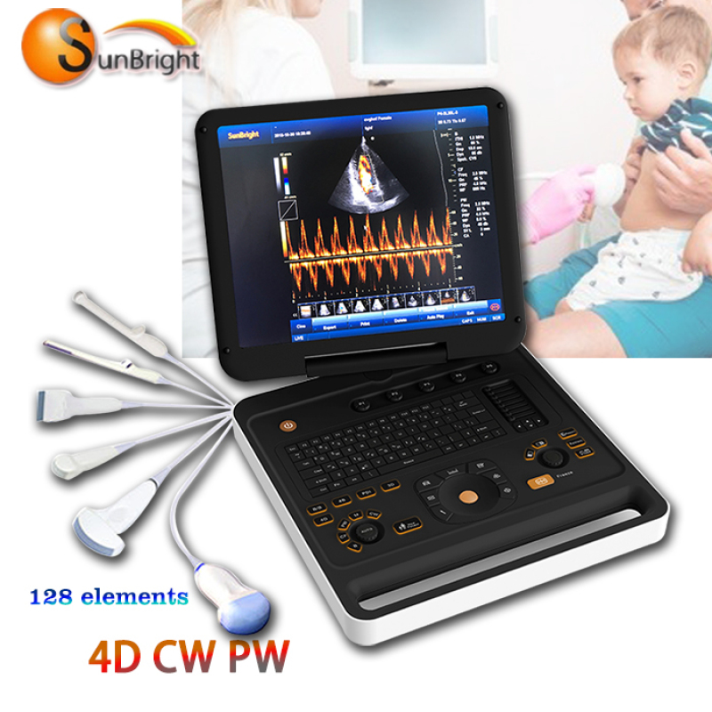 Big promotion portable echograph good quality 3D 4D color Doppler ultrasound machine with CW PW system