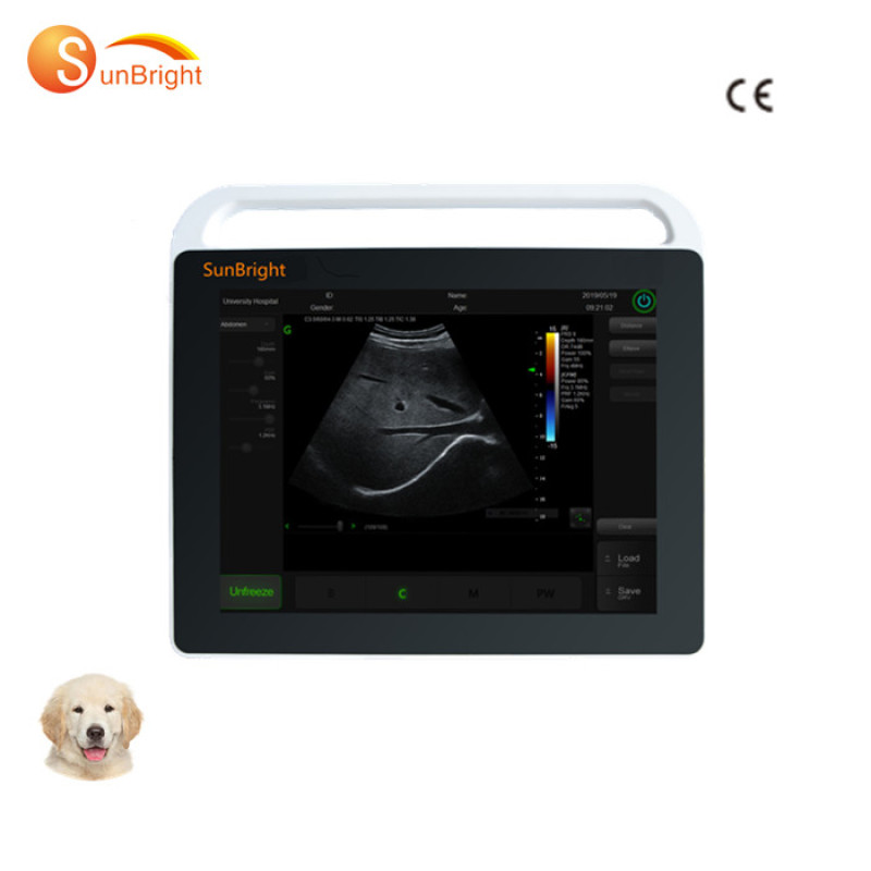 수의학 초음파 스캔 수의사 15 인치 터치 스크린 수의사 초음파 기계 SUN-800S