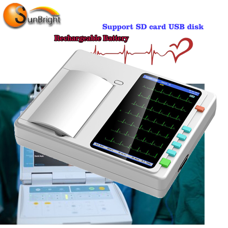 Easy ECG Tragbares 6-Kanal-EKG-Monitor-Gerät für die Herzfrequenz