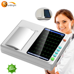 Touch screen color Screen 7 inches display ECG machine for sale