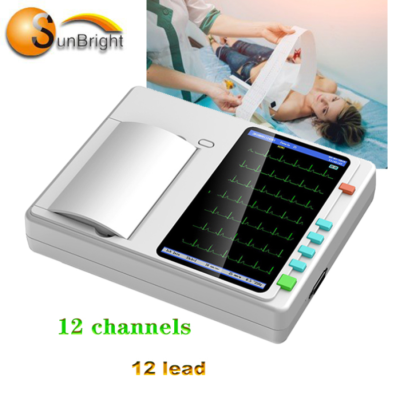 Best wholesale cheap ecg channel Electrocardiogram 3 channel touch screen ecg machine