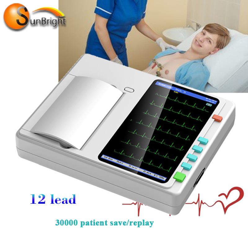 medical ekg Hospital useful digital 12 leads ECG machine SUN-7031 with touch screen