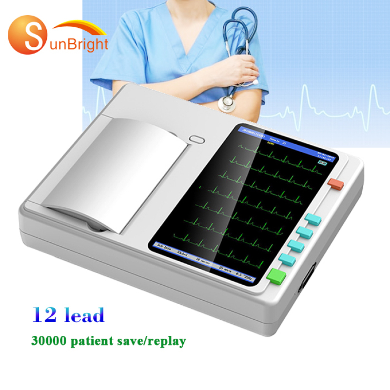 portable 3 channel medical ecg machine touch screen equipment for hot sale