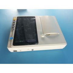 Touch screen digital 6 channel ECG/EKG machine qrs ecg machine
