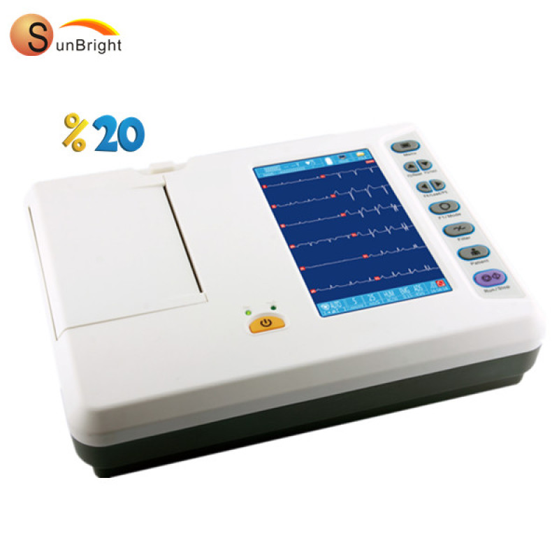 Portable 6 Channel ECG with 7 inch Screen