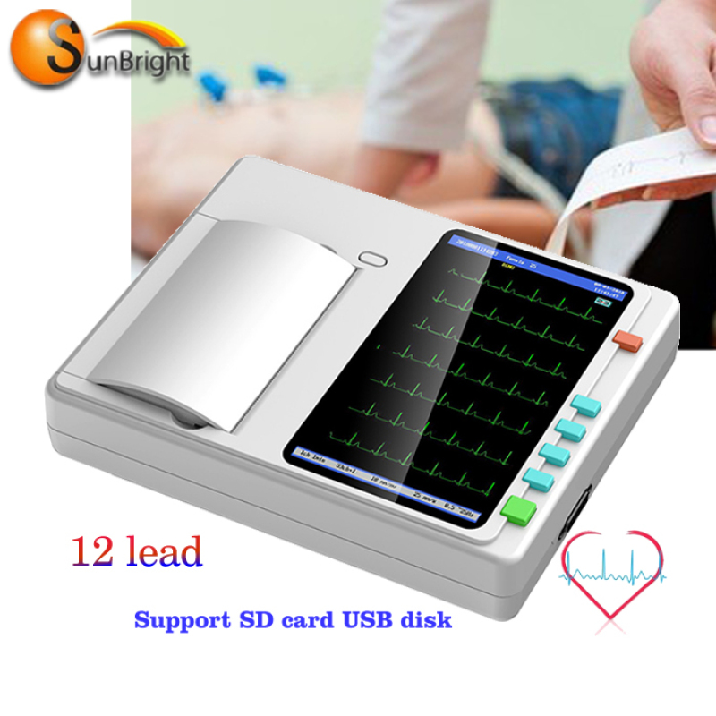 Krankenhaus nützliches digitales 12-Kanal-EKG-Gerät mit 3 Kanälen
