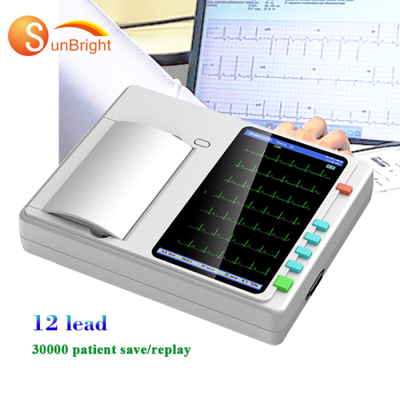 portable 3 channel high end touch screen hot selling ecg machine