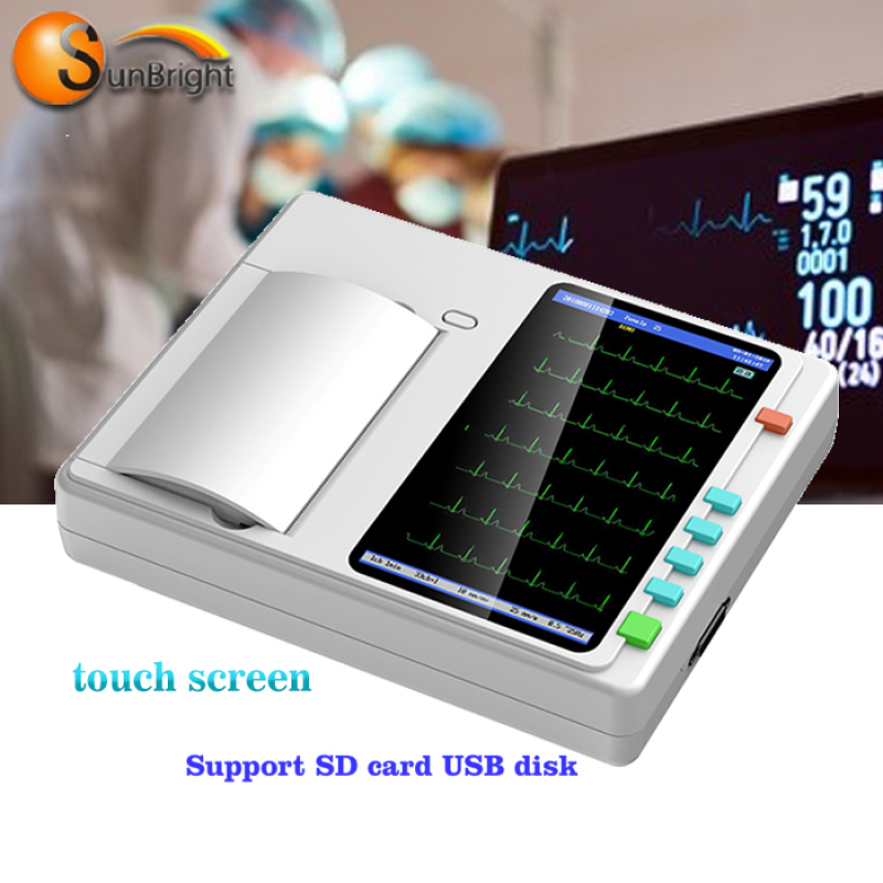 Medical ECG machine vital sign digital 3/6 channel ambulance ECG