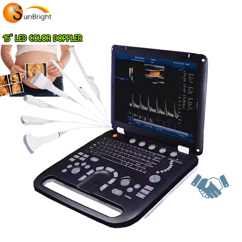 جهاز كمبيوتر محمول بالموجات فوق الصوتية 15 بوصة طبي اللون بالموجات فوق الصوتية 906A