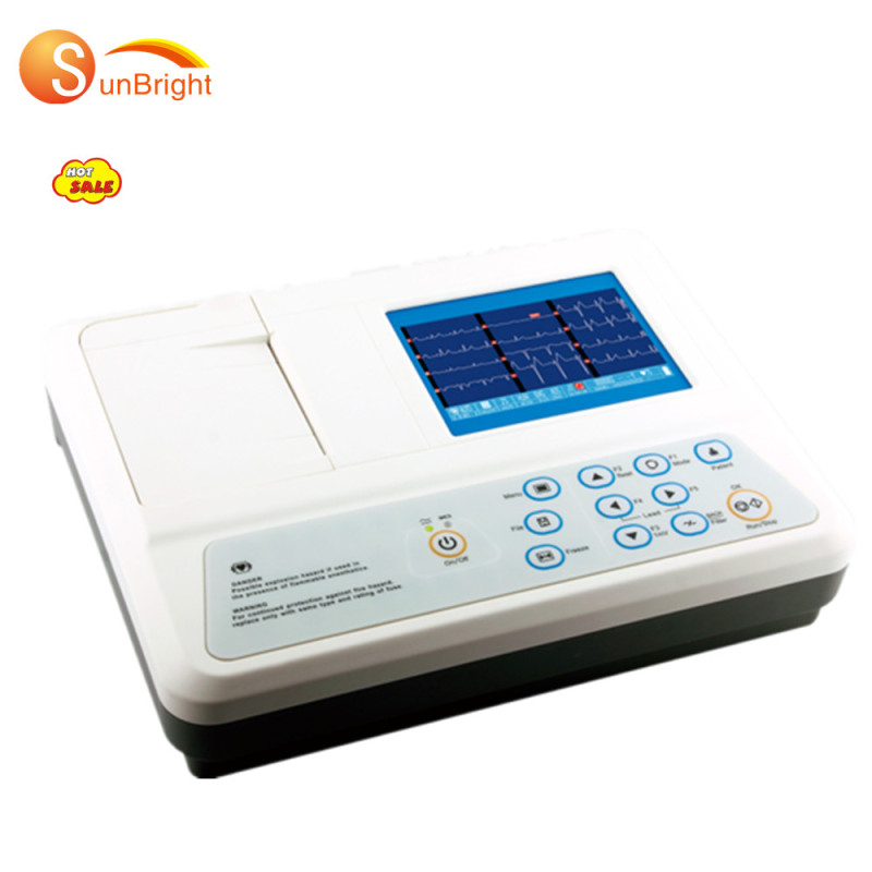سعر الجهاز 3 قنوات ECG المحمولة آلة تخطيط القلب