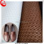 Fashion Style Weave Pattern Synthetic PU Leather Shoes For Men