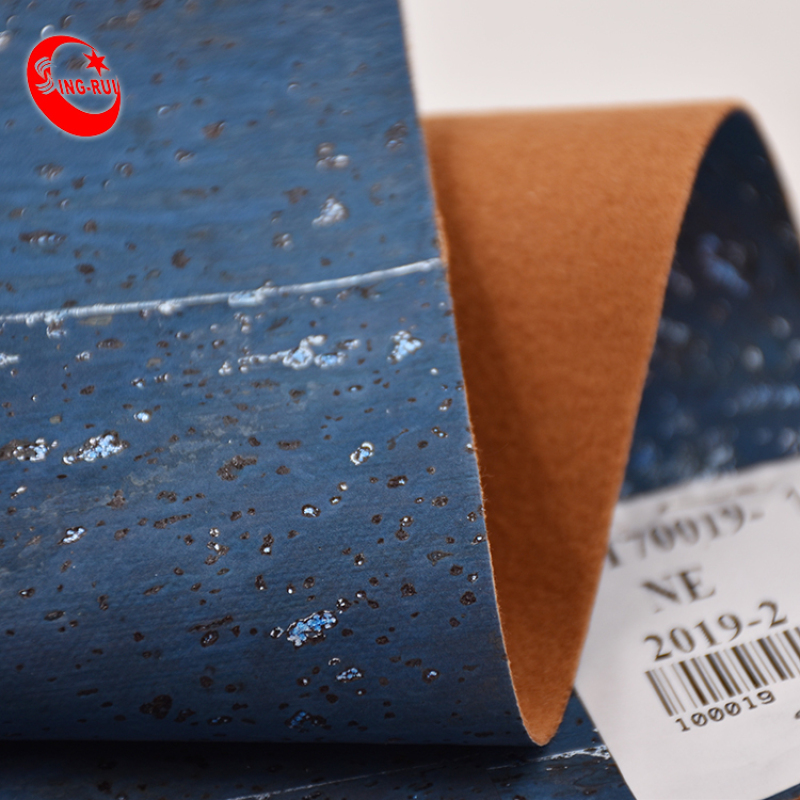 wonder Elastic Colorful Natural Textile  Pu Cork Leather Fabric for handbags