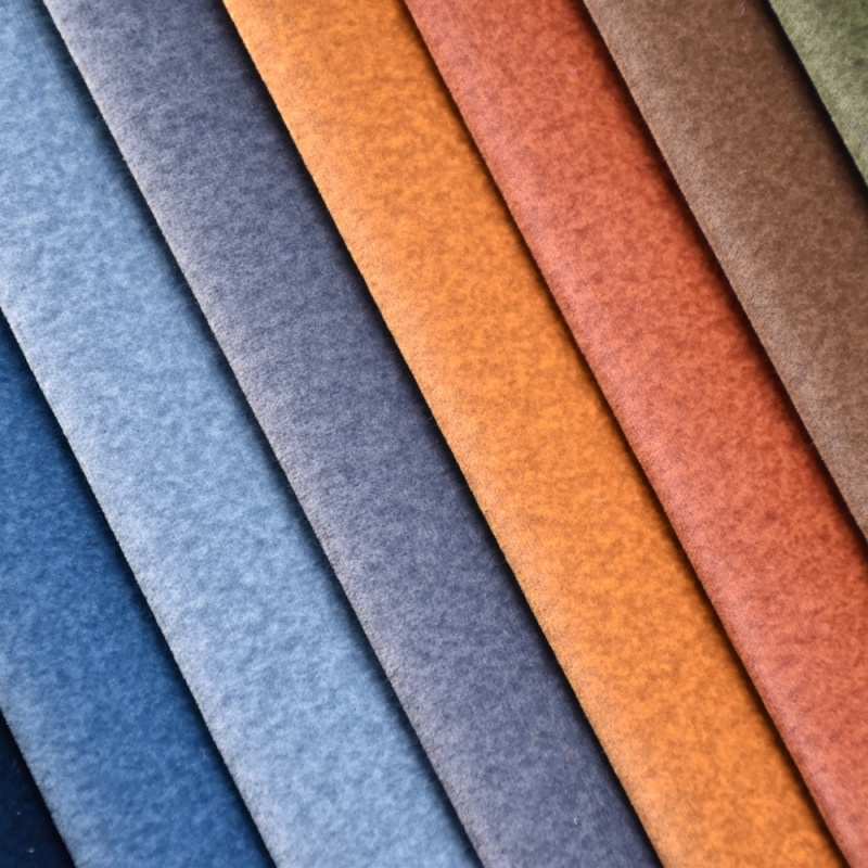 20 colors in stock wholesale colorful plain frosted suede fabric for sofa home textile