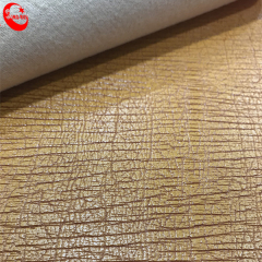 China Custom High Quality 0.8Mm Single Brush Backing Cuero sintético Pvc Pu Tela de cuero para mujeres Bolsa de cuero