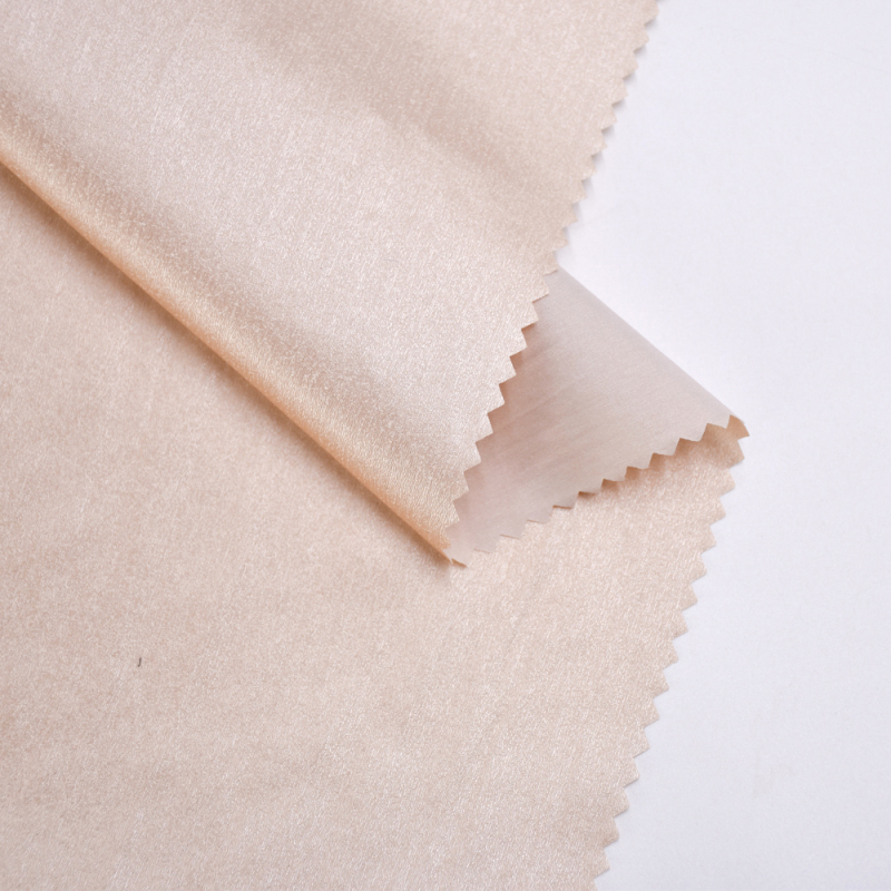 SK229022 soft skin-feeling material suitable for garment leather  0.2MM  thickness  backing Pongee Made in China factory