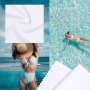 High Quality Breathable Plain Kitted Stretch Recycled Custom 86%Polyester 14%Spandex Swim Swimwear Fabric