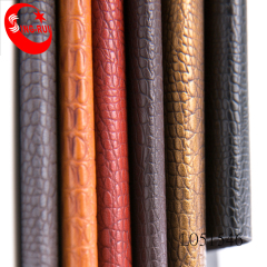 Tela de tapicería de cuero sintético estampado cocodrilo patrón para zapatos / bolsos