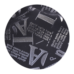 Tela de hojas de cuero de imitación de PU de Nubuck negro con patrón de alfabeto Digital impreso en pantalla personalizada para zapatos