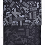 Custom Screen Printed Digital Alphabet Pattern Black Nubuck Pu Faux Leather Sheets Fabric For Shoes