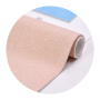 Solid color chunky synthetic faux vinyle leather glitter fabric for cute child shoes