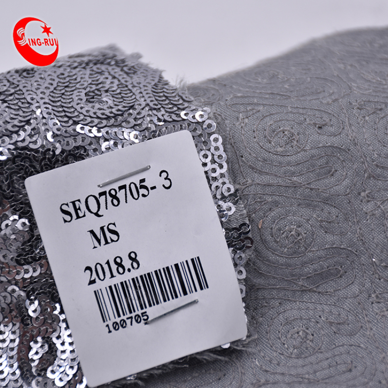 Custom-Made  Good Price Water Soluble Mesh Net Sequin Embroidery Organza Velvet Lace Fabric For Shoe Bags Dress Garment Wedding