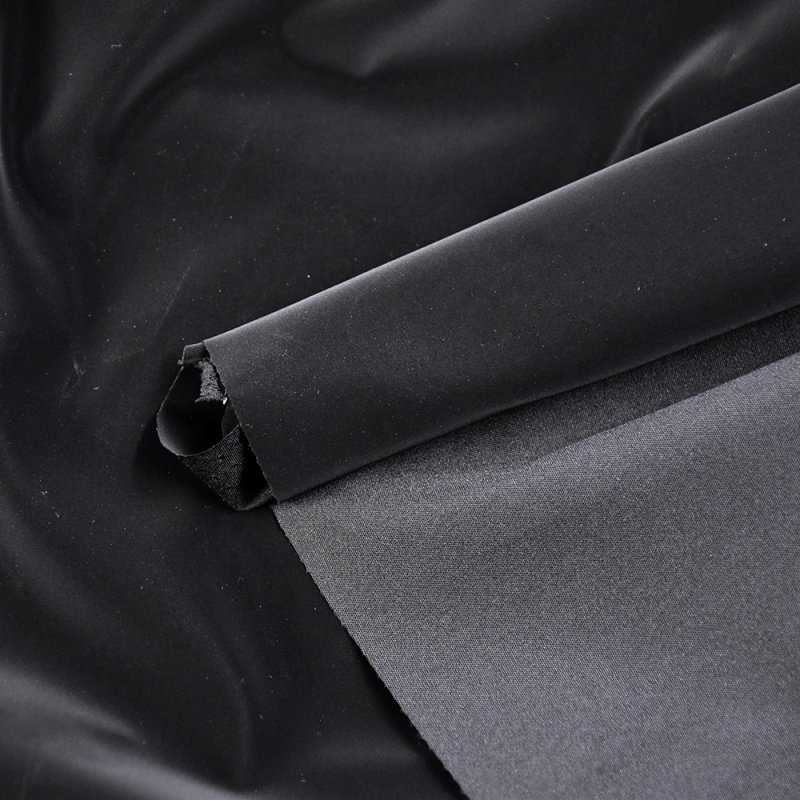 0.25mm Black Pu Leather Material Synthetic Leather For Garments