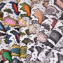 Printed Faux Leather Pattern PU Fabric Embossed Snake Skin Leather