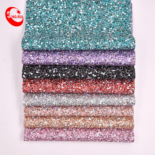 fashion and party style  colorful grit glitter fabric for shoes