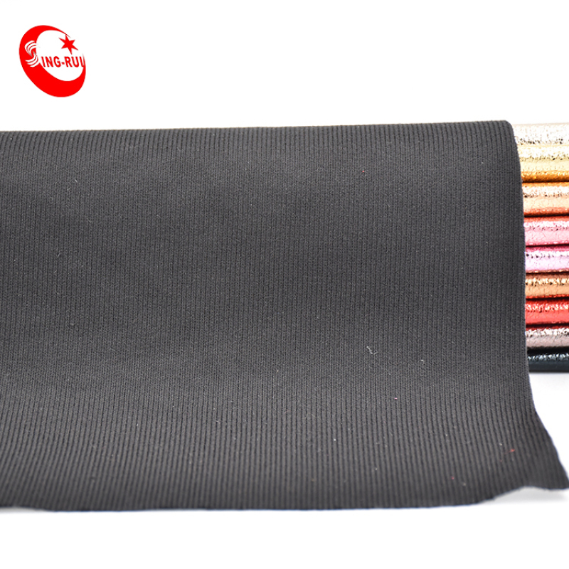 Silver Paper Surface Effect Shining Foiled Fabric for Fashion Shoes