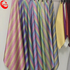 Shining Stripes Mini Glitter Fabric for Women Shoe Leather