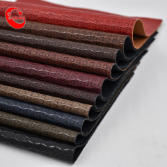 Moda Retro Clásico Colores Cadena en relieve Tejido PU Material Charol sintético para zapatos Bolsos Cuero