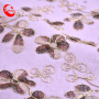 Luxurious Top Unique Golden Border Embroidery Floral Pattern Pink Glitter Faux Leather Fabric For Shoes Bags Decoration