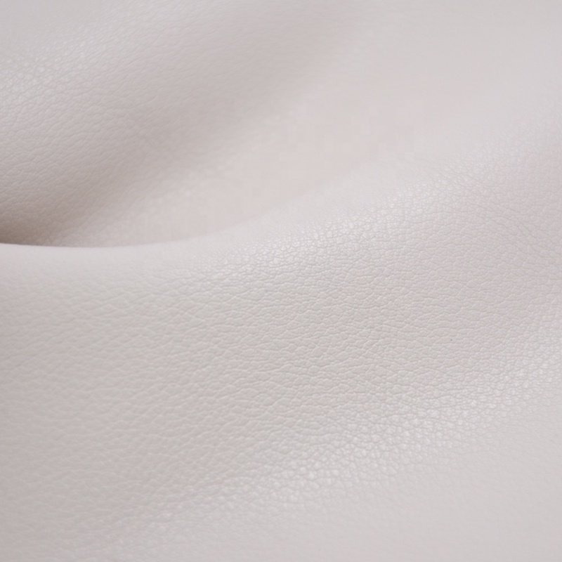 In stock fine-grained plain weave decorative pu synthetic leather fabric for women bag