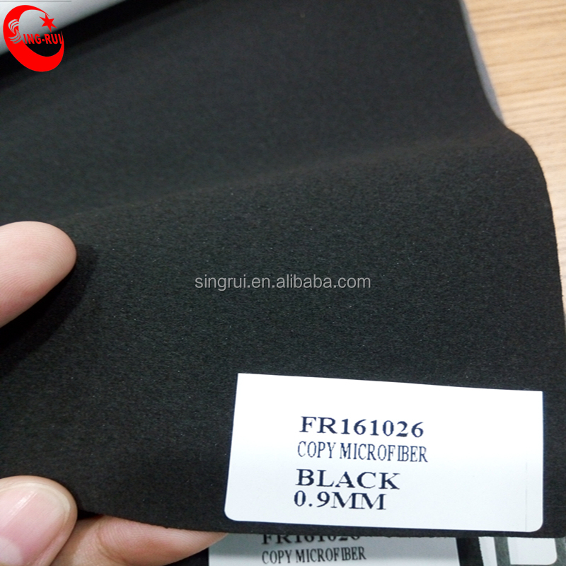 Hot Sale 0.9mm Soft Thin PU Copy Microfiber Suede Leather for gloves