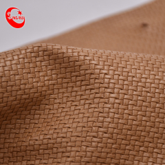 Weave Pattern PU Cotton Synthetic Leather Fabric