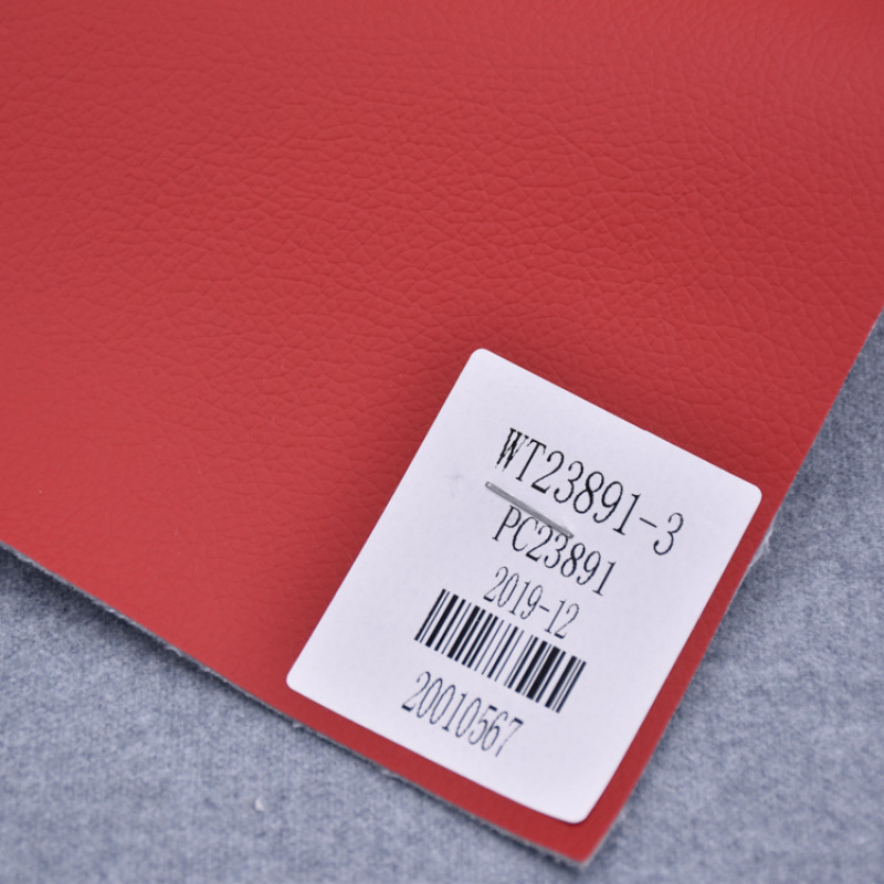 Environment Friendly Solvent Free De90 soft Pu Faux Grain Waterproof Leather For Sofa Chair Or Car Seat