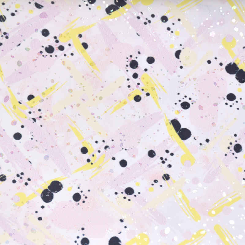 2022 NEW Free Sample Designer Printed Emboss Foil quality woven 1.35mm  synthetic pu leather material for shoes