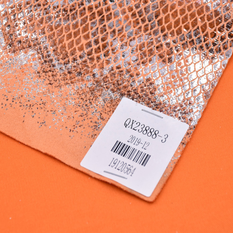 Snake Skin Fabric Cheap Polyester Painting Modern Designs Animal Embossing Eco-Friendly Knitted Foiled Suitable Design For Bag