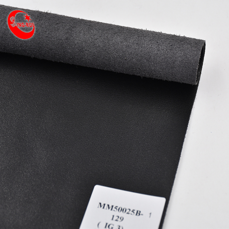 Nonwoven synthetic microfiber leather for shoes