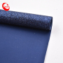 Blue PU Fabric Shiny Chunky Glitter Fabric PU Leather For Shoes