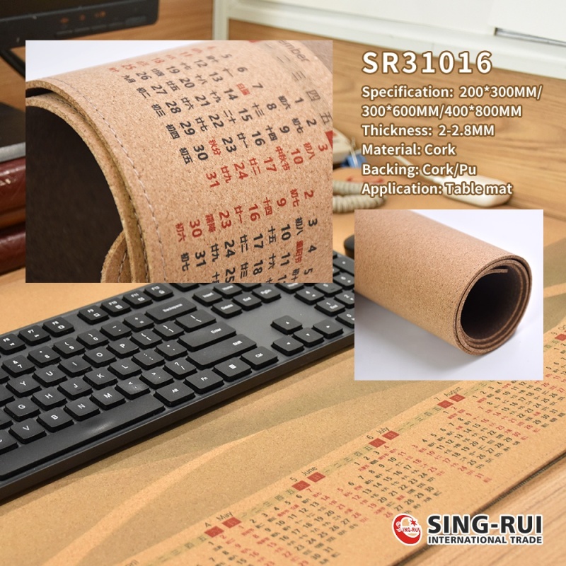 Office Desk Pad High Quality Waterproof Cork Leather Mouse Mat Use Desk Writing Mat for work