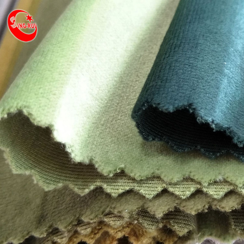 China Supplier 270GSM 100% Polyester Velvet Fabric Upholstery For Sofa