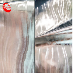 Cuero superior sintético TPU Espejo plateado metalizado sin arrugas