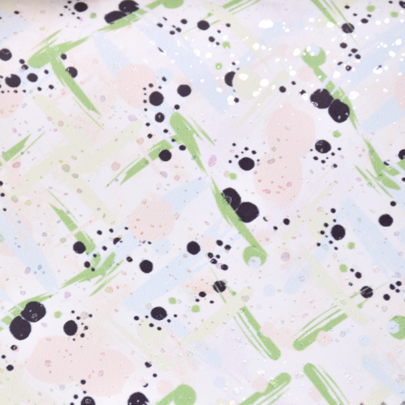 2022 NEW Free Sample Designer Printed Emboss Foil quality woven 1.35mm  synthetic pu leather material for shoes