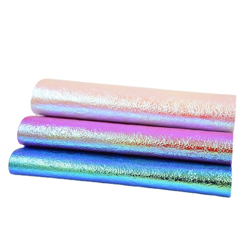 dreamlike  Metal Film Pu Embossed Leather For Shoes And Bags