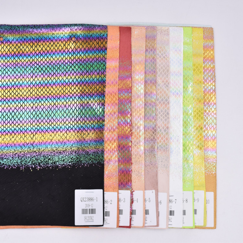 Cotton Fabric Snake Design Embossed In Fashionable Effect With Foil New Development Foiled For Bag And Shoes
