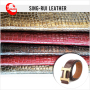 Beautiful Crocodile Embossed Patent PU Leather Fabric for shoes