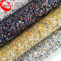 54/55'' Width and Knitted Backing Technics Shoe 3D Chunky Glitter Leather Fabric