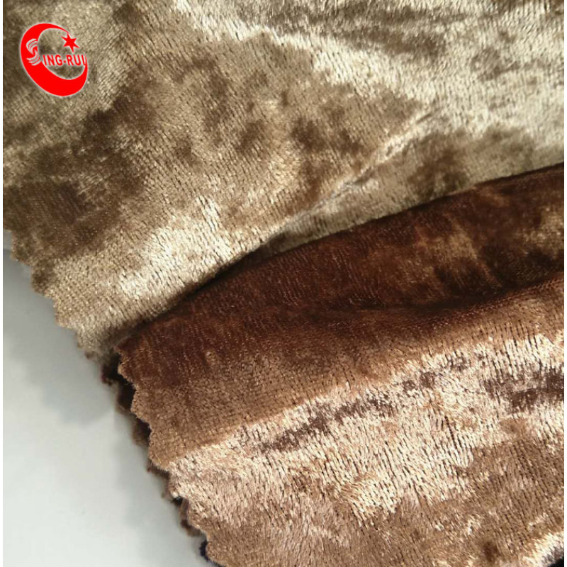 China Manufacturer Multi-Colors Design Furniture Retro Sofa Fabric Crush Holland Velvet Upholstery Fabric  For Sofa