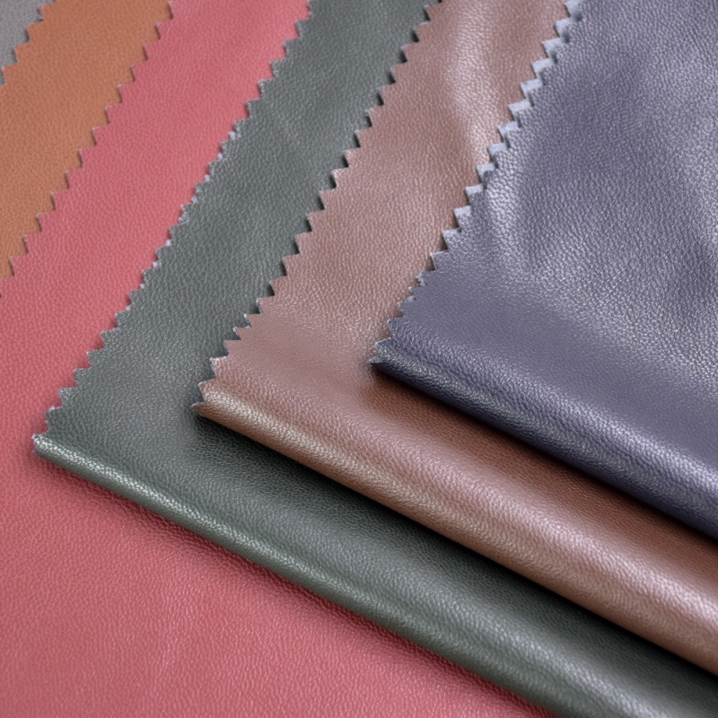 Recycled 100% RPET waterbase pu recycled leather fabric for garments made from plastic bottles